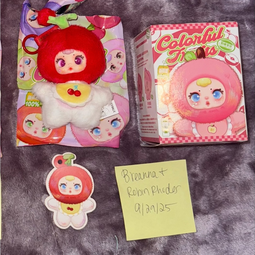 MM MILK CANDY COLORFUL FRUITS Plushie Keychain: Cherry